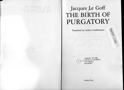 Cover of Naissance du purgatoire