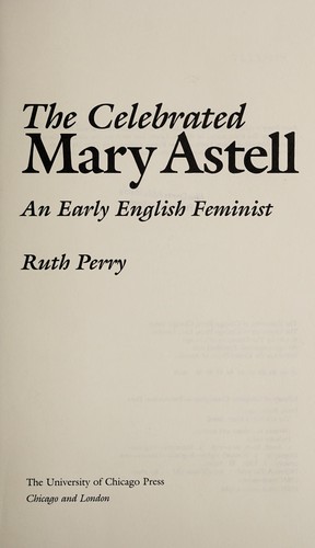 Cover of The celebrated Mary Astell
