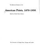 Cover of American prints, 1870-1950