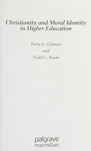 Cover of Christianity and moral identity in higher education