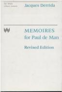 Cover of Memoires for Paul de Man