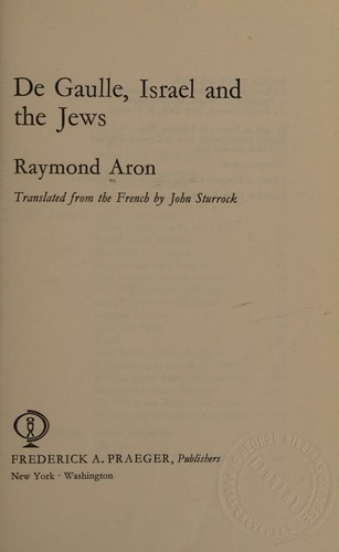 Cover of Gaulle, Israël, et les juifs