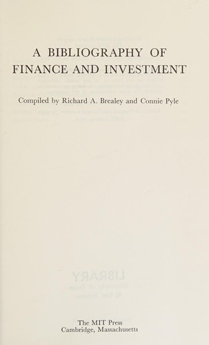 Cover of A bibliography of finance and investment