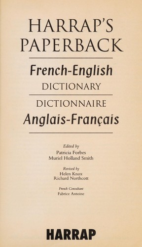 Cover of Harrap's French Dictionary