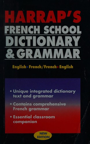 Cover of Harrap's school dictionary and French grammar