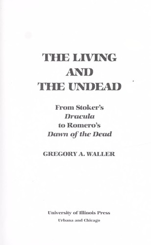 Cover of The living and the undead