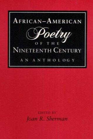 Cover of African-American Poetry of the Nineteenth Century
