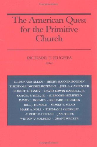 Cover of The American quest for the primitive church