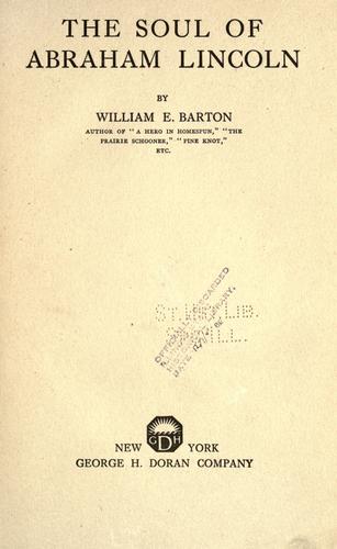 Cover of The soul of Abraham Lincoln