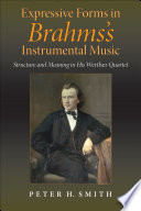 Cover of Expressive Forms in Brahms's Instrumental Music