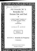 Cover of Petrarch's Remedies for Fortune Fair and Foul
