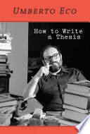 Cover of How to Write a Thesis