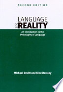 Cover of Language and Reality