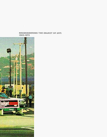 Cover of Reconsidering the object of art
