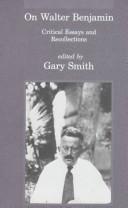 Cover of On Walter Benjamin