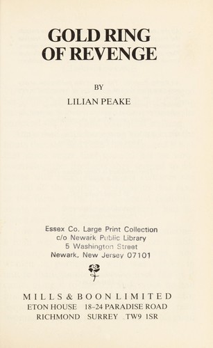 Cover of Gold Ring of Revenge