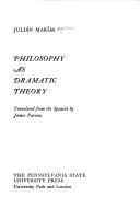 Cover of Philosophy as dramatic theory