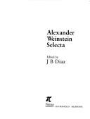 Cover of Alexander Weinstein selecta