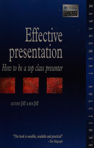 Cover of Effective presentation