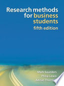 Cover of Research Methods for Business Students