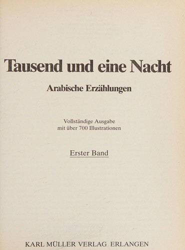 Cover of Tausend und eine Nacht
