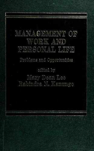Cover of Management of Work and Personal Life
