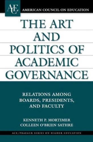 Cover of The art and politics of academic governance