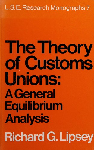 Cover of The theory of customs unions