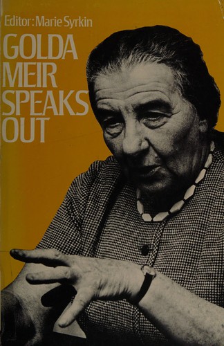 Cover of Golda Meir speaks out