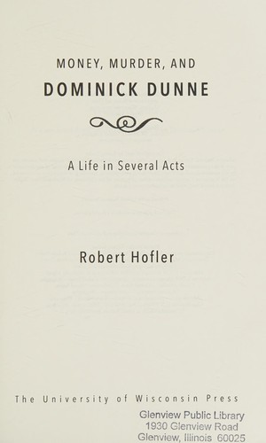 Cover of Money, murder, and Dominick Dunne