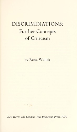 Cover of Discriminations