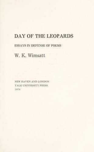 Cover of Day of the leopards