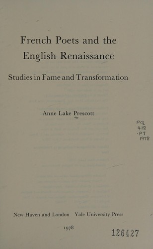 Cover of French poets and the English Renaissance