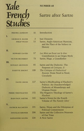 Cover of Sartre after Sartre