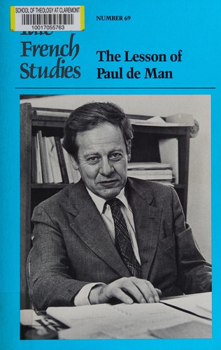 Cover of The Lesson of Paul de Man