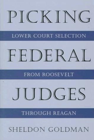 Cover of Picking federal judges