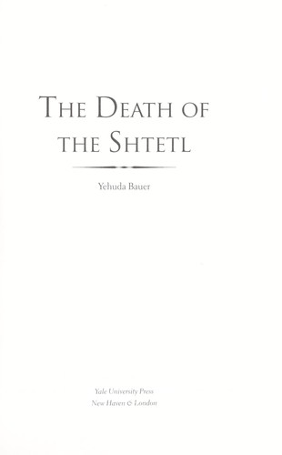 Cover of The death of the shtetl