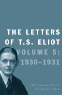 Cover of The Letters of T.S. Eliot