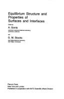 Cover of Equilibrium structure and properties of surfaces and interfaces