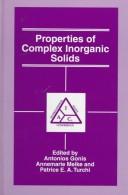 Cover of Properties of complex inorganic solids