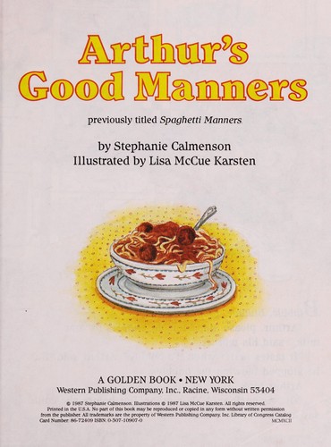 Cover of Spaghetti Manners (Golden Friendly Books)