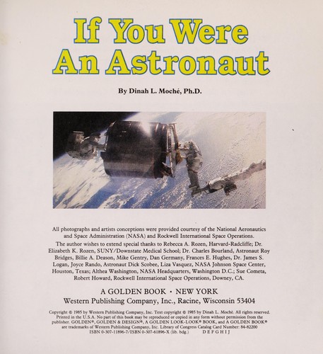 Cover of If you were an astronaut