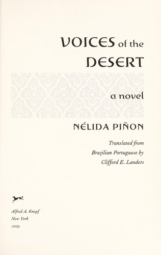 Cover of Voices of the desert