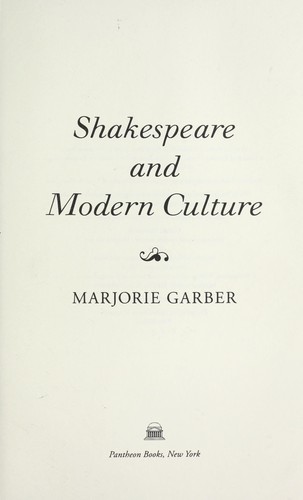 Cover of Shakespeare and modern culture