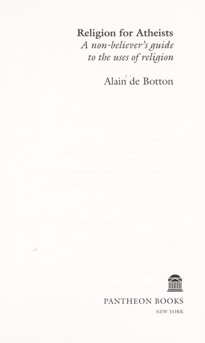Cover of Religion for Atheists