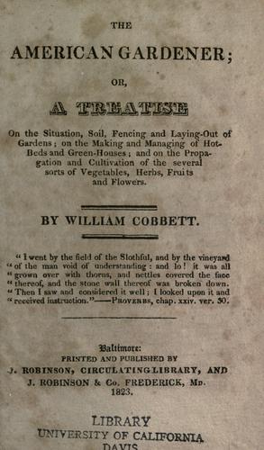 Cover of The American gardener