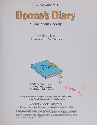 Cover of Donna's diary