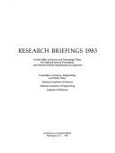 Cover of Research Briefings 1983 for the Office of Science and Technology Policy, the National Science Foundation, and Selected Federal Departments and agencie