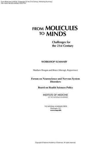 Cover of From molecules to minds