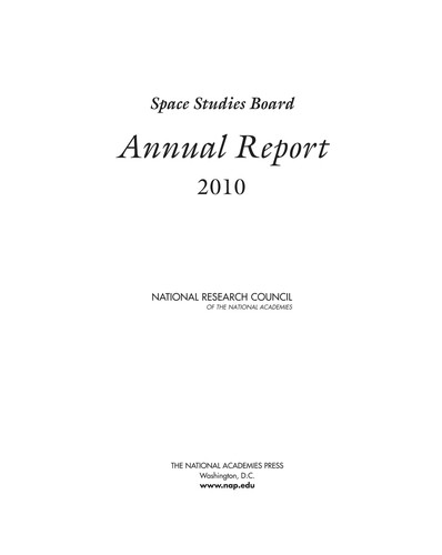 Cover of Space Studies Board annual report